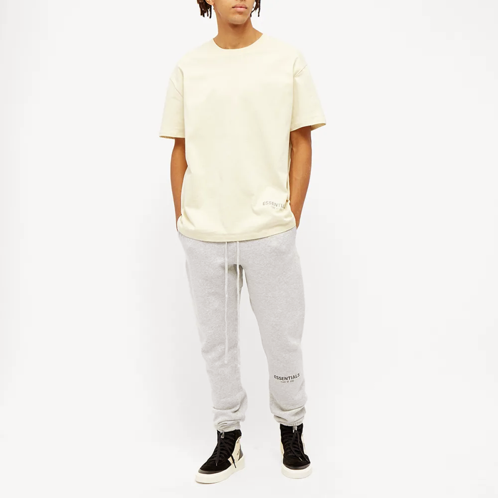 Fear of God Essentials FW19 Reflective Sweat Pant Light Heather Grey