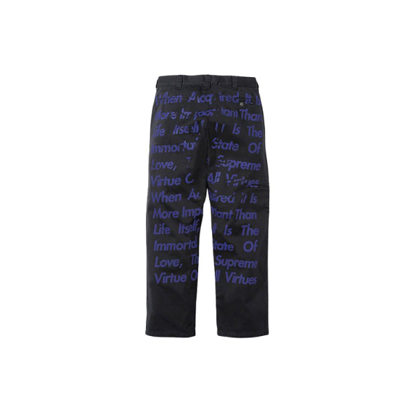 Supreme FW21 Week 11 x JUNYA WATANABE COMME des GARÇONS MAN Printed Work Pant Logo
