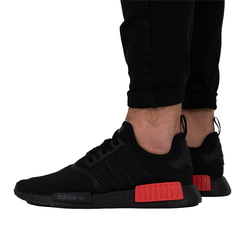 Adidas originals NMD_R1 Core Black Lush Red