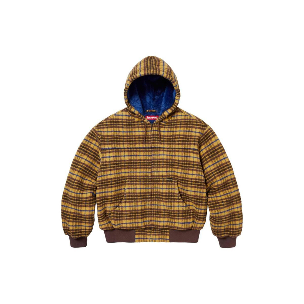 Supreme FW23 WEEK3 PLAID WOOL HOODED WORK JACKET