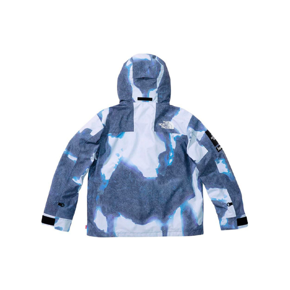 Supreme Week 17 x The North Face Bleached Denim Print Mountain Jacket