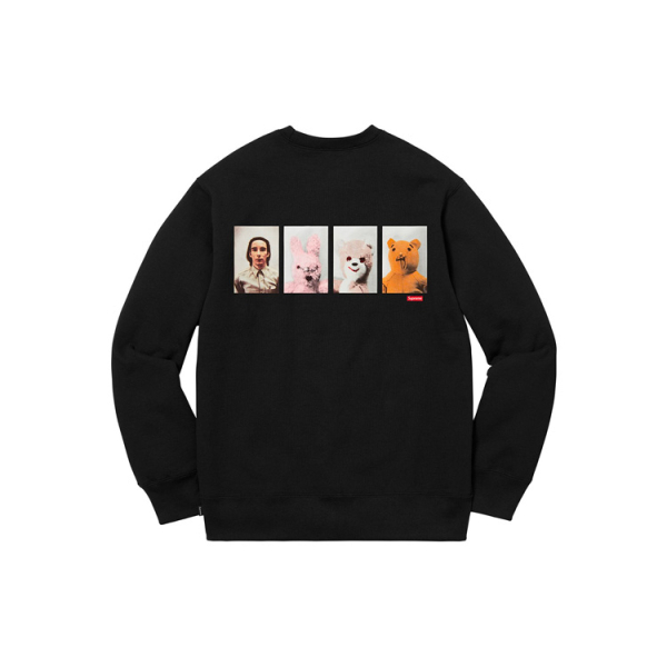 Supreme FW18 Mike Kelley AhhYouth! Crewneck Sweatshirt Black