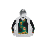 Supreme SS19 x Jean Paul Gaultier Floral Print Hooded Sweatshirt Grey