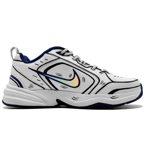 【 】 Nike Air Monarch 4 White Navy PU