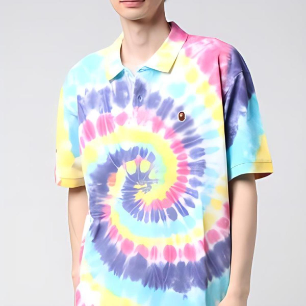BAPE Relaxed Tie Dye Polo Polo