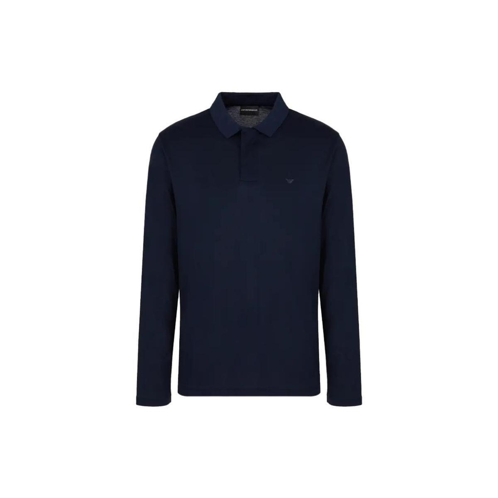 EMPORIO ARMANI/ Solid dark fly long sleeve polo Polo Polo