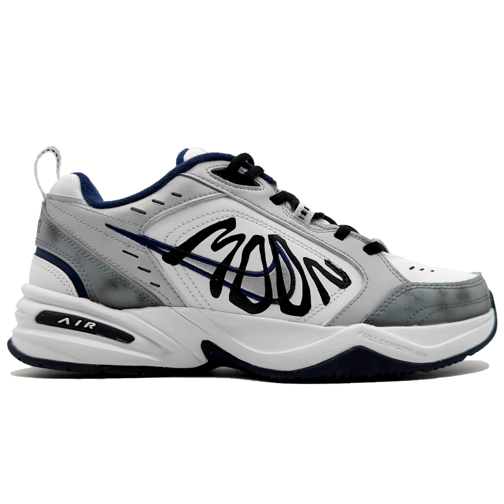 【 】 Nike Air Monarch 4 PU White Navy