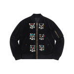 Supreme SS21 Week7 Clayton Patterson Skulls Embroidered Velvet MA-1