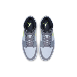 Jordan Air Jordan 1 Mid Neon Yellow Grey