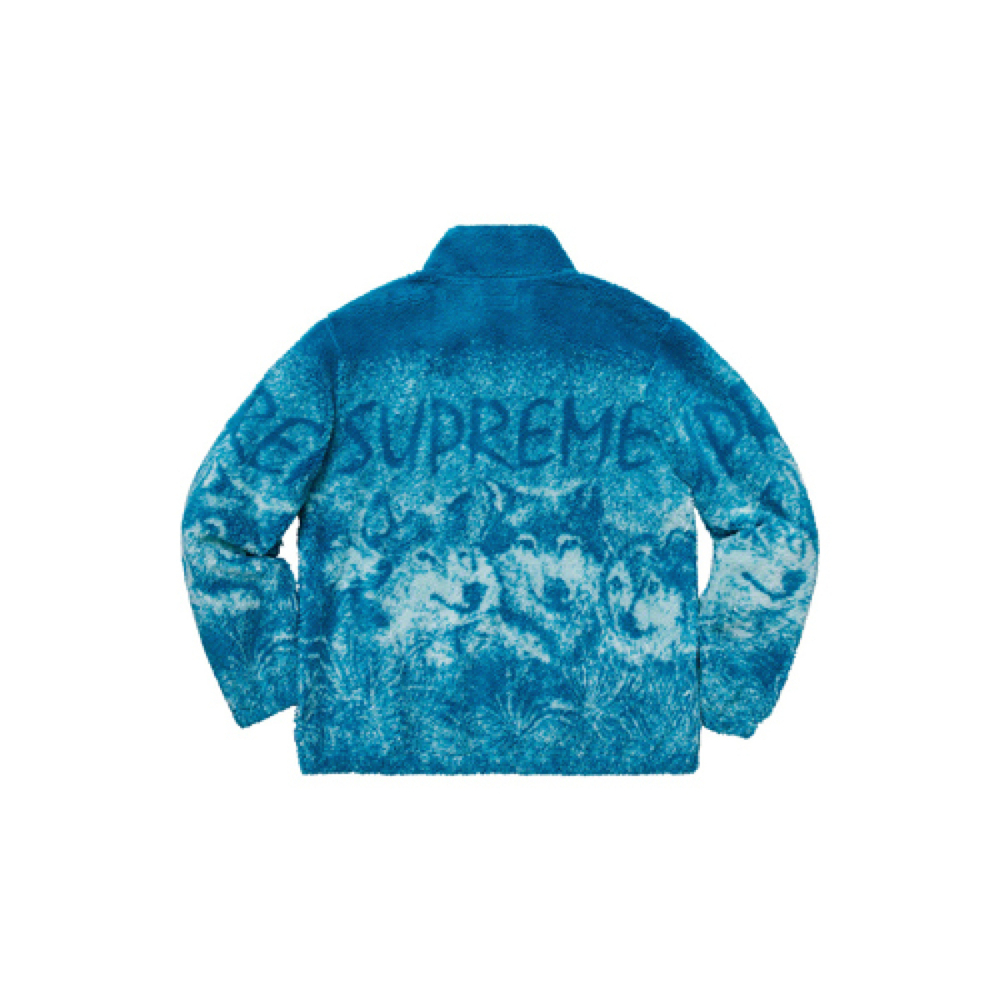 Supreme SS19 Wolf Fleece Jacket Blue