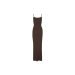 SKIMS SOFT LOUNGE LONG SLIP DRESS /COCOA