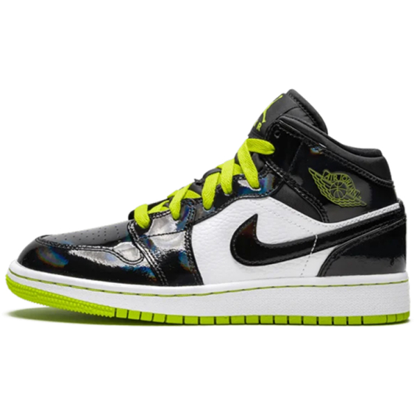 Jordan Air Jordan 1 Mid Black Cyber Mystic Green