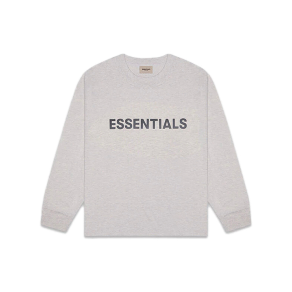 Fear of God Essentials Long FW20 Sleeve Tee Dark Heather Oatmeal T