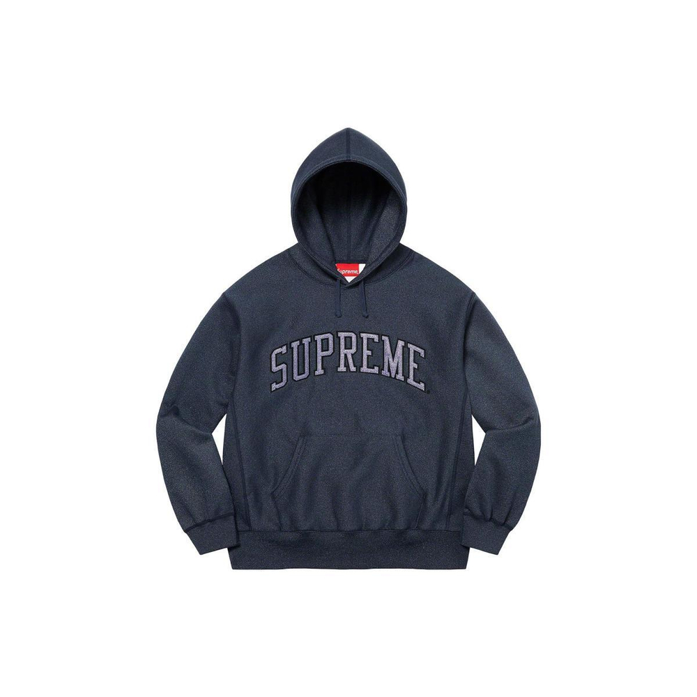 Supreme SS23 Week7 GLITTER ARC HOODED SWEATSHIRT Logo