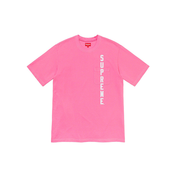 Supreme SS20 Week 6 Contrast Stitch Pocket Tee Logo T