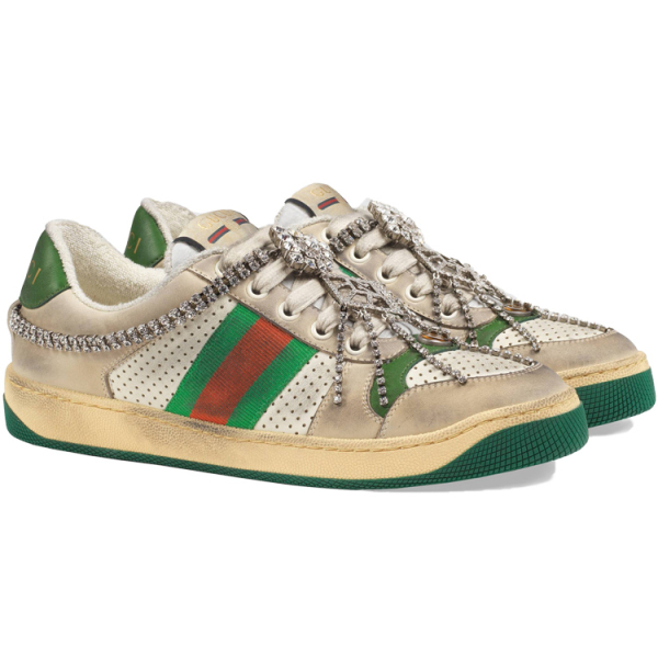 GUCCI Screener Sneaker With Crystals GG
