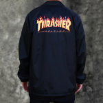 Thrasher Flame Coach Jacket Logo