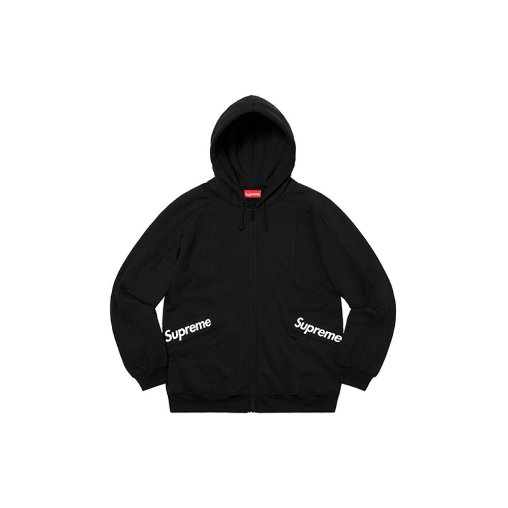 Supreme SS20 Week 3 Color Blocked Zip Up Hooded Sweatshirt