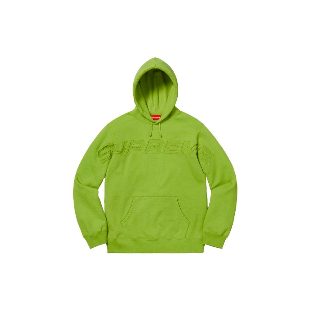 Supreme SS19 Set In Logo Hooded Sweatshirt Green Logo