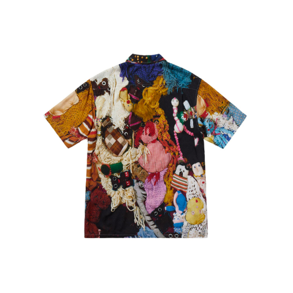 Supreme FW18 Mike Kelley More Love Hours Than Can Ever Be Repaid Rayon Shirt Multicolor