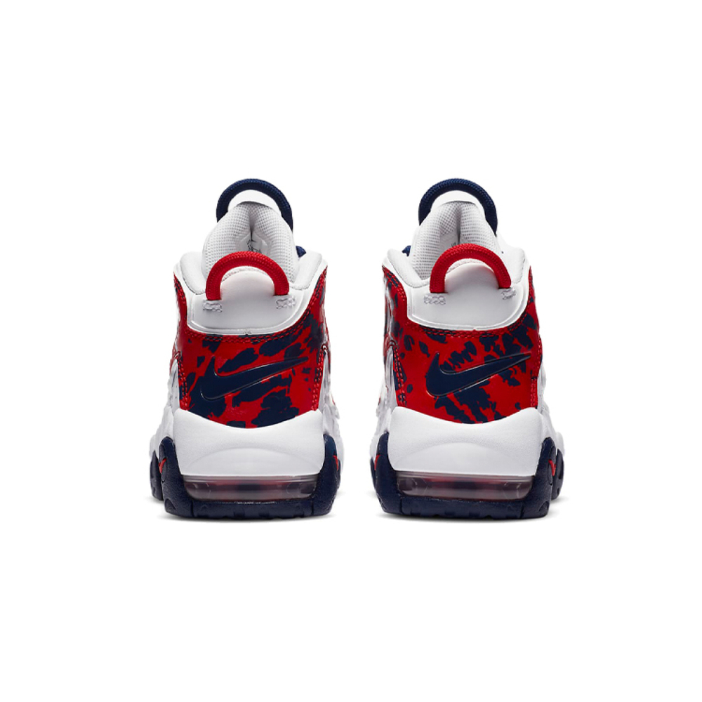 Nike Air More Uptempo red navy camo PU
