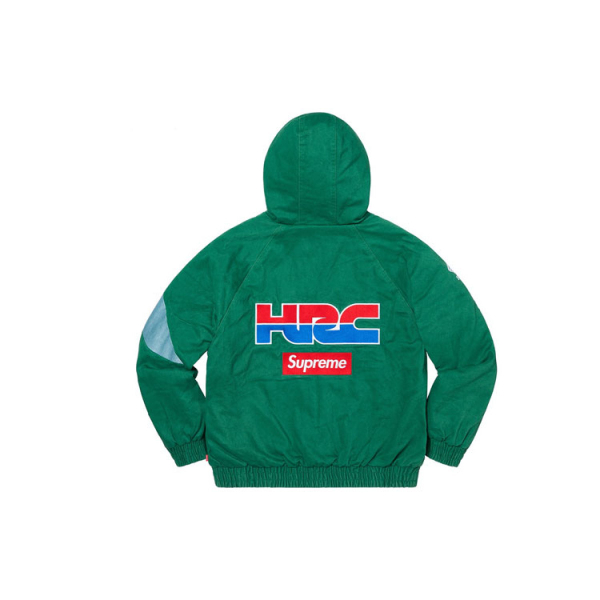 Supreme FW19 Week 6 x Honda x Fox Racing Puffy Zip Up Work Jacket