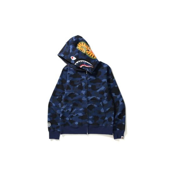 A BATHING APE BAPE Color Camo Shark Full Zip Hoodie WGM