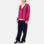 Stussy FW23 STRIPE BRUSHED CARDIGAN