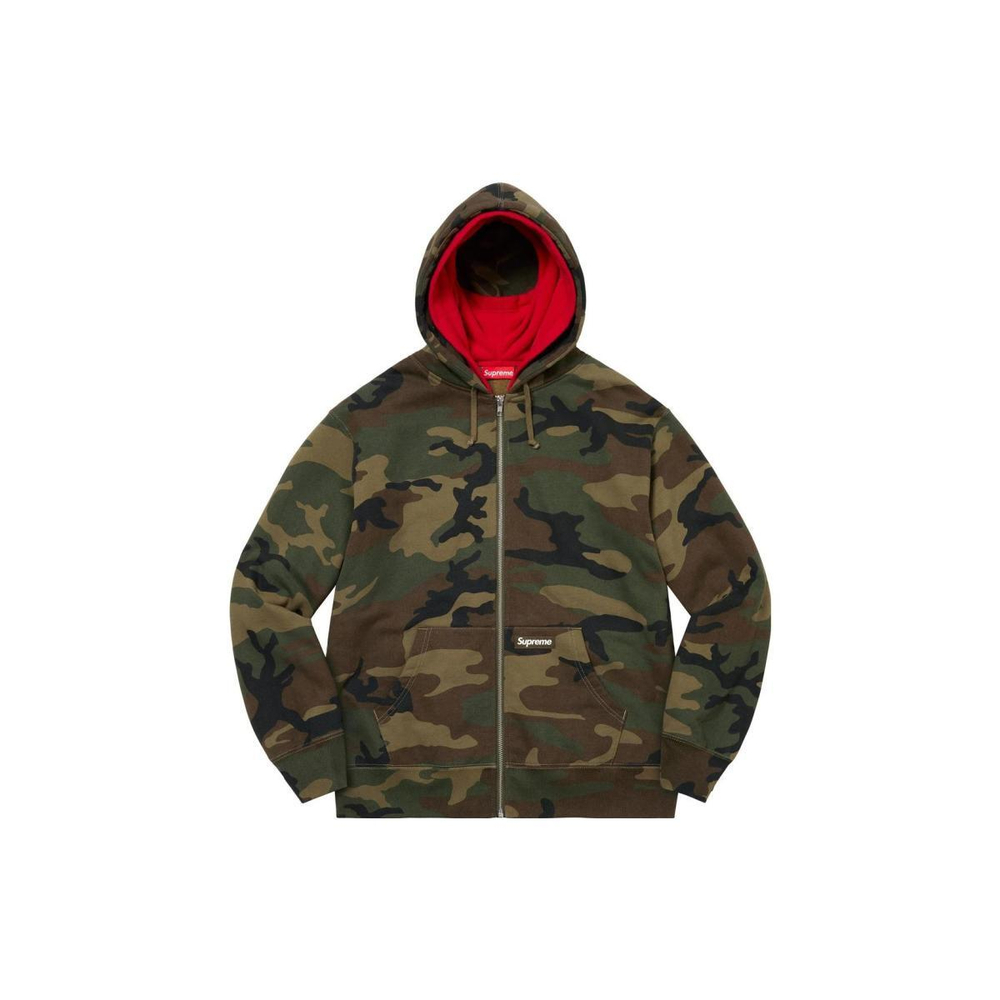 Supreme FW22 Week 19 Double Hood Facemask Zip Up Hooded Sweatshirt Logo