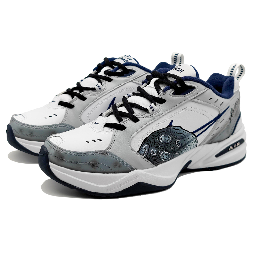 【 】 Nike Air Monarch 4 PU White Navy