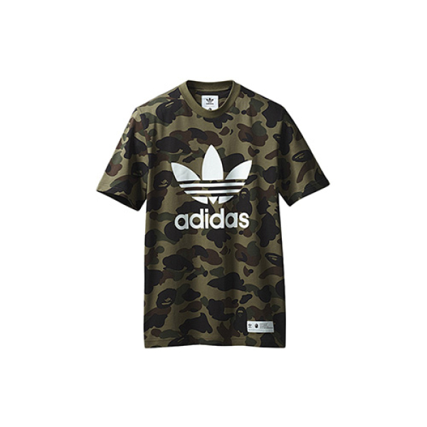 Bape x adidas originals adicolor Tee Olive Cargo Logo T
