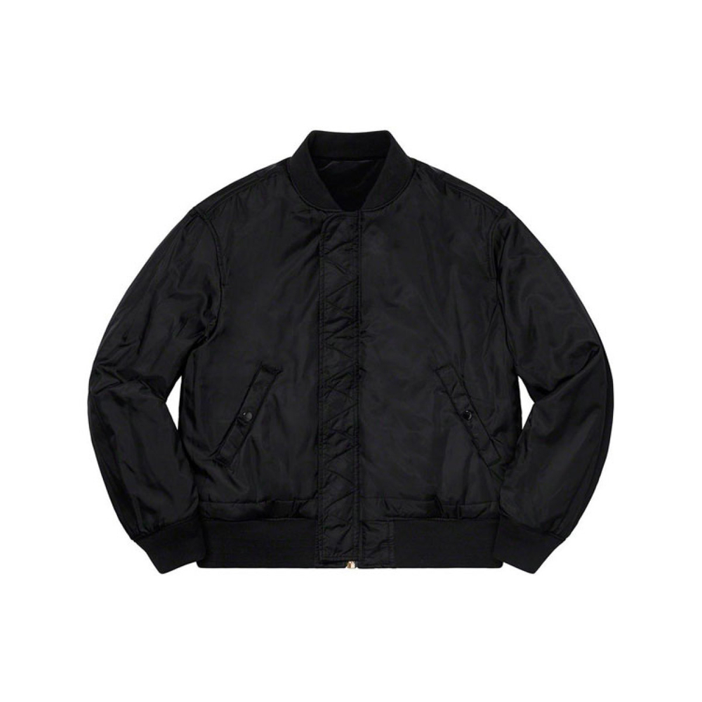 Supreme SS21 Week7 Clayton Patterson Skulls Embroidered Velvet MA-1