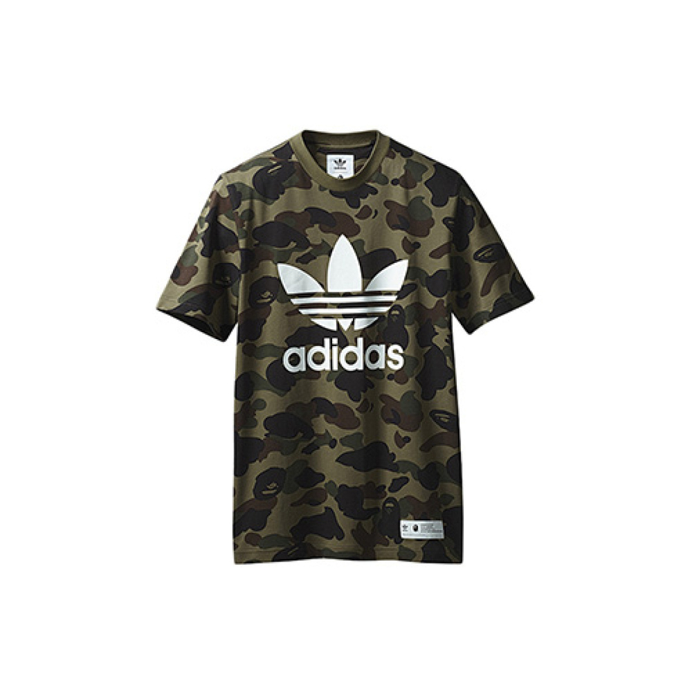 Bape x adidas originals adicolor Tee Olive Cargo Logo T