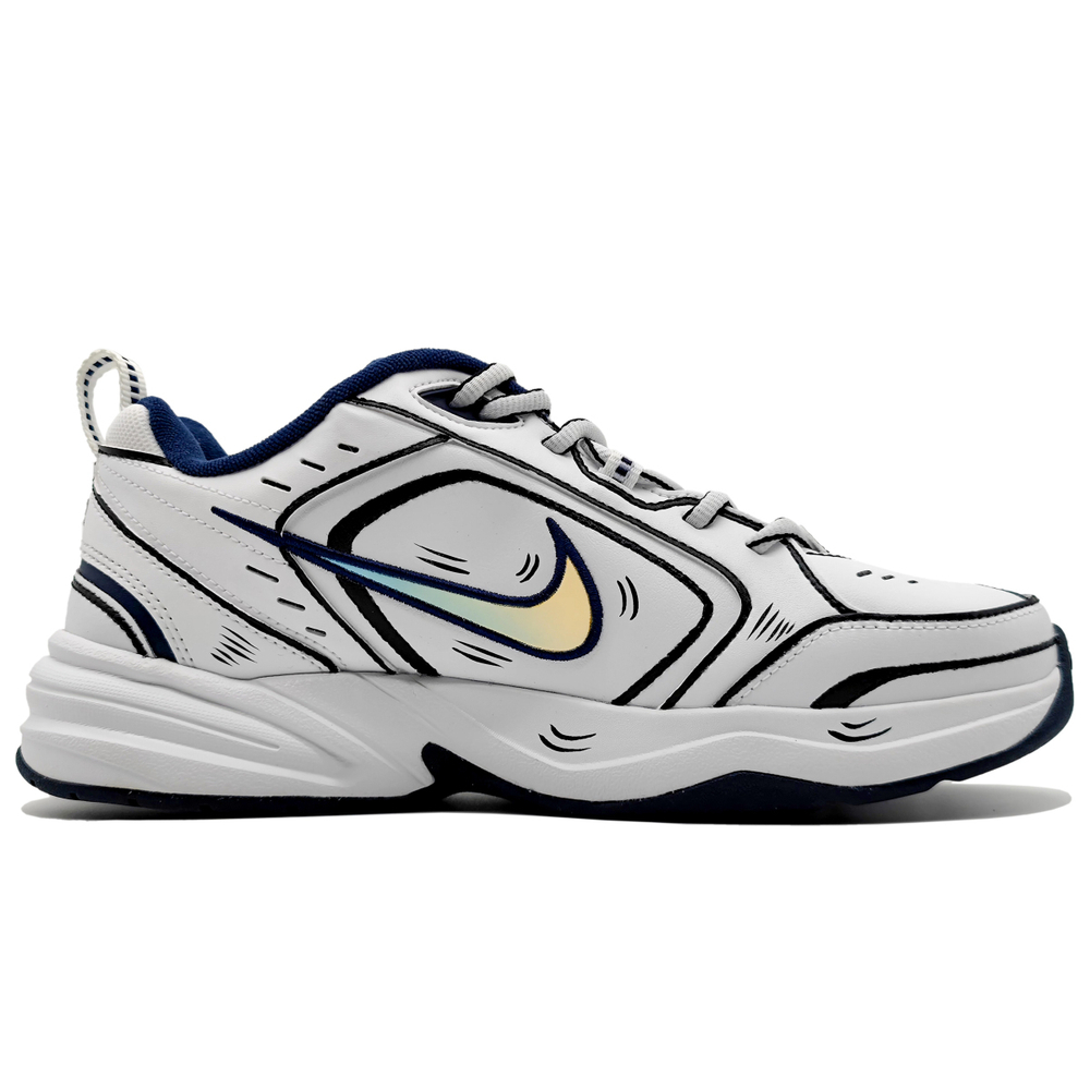 【 】 Nike Air Monarch 4 White Navy PU