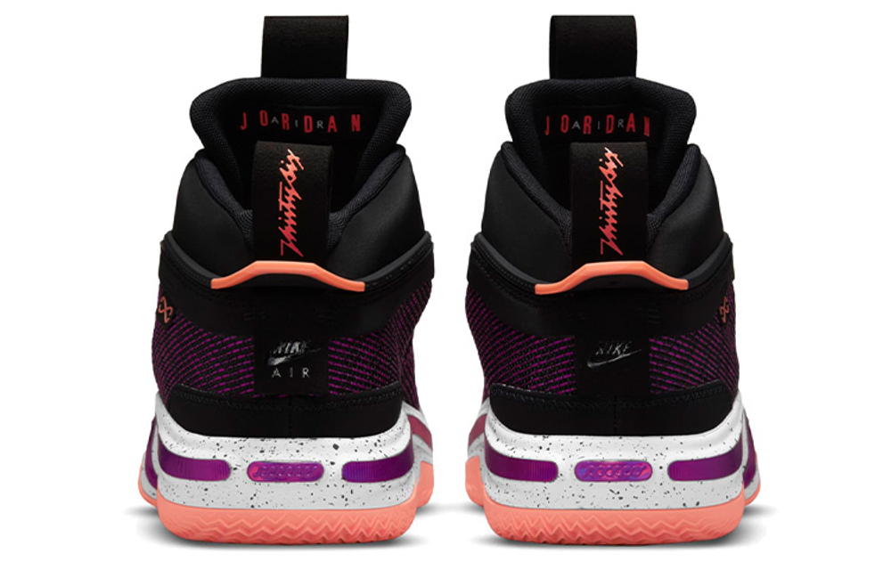 Jordan Air Jordan 36 PF "First Light" fabric synthetic leather TPU UV shock absorption, non-slip, wear-resistant wrapping support, mid-cut actual combat basketball shoes for men and women with the same black and purple domestic version