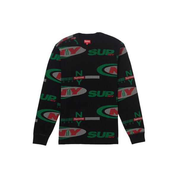 Supreme FW18 NY Waffle Thermal Black