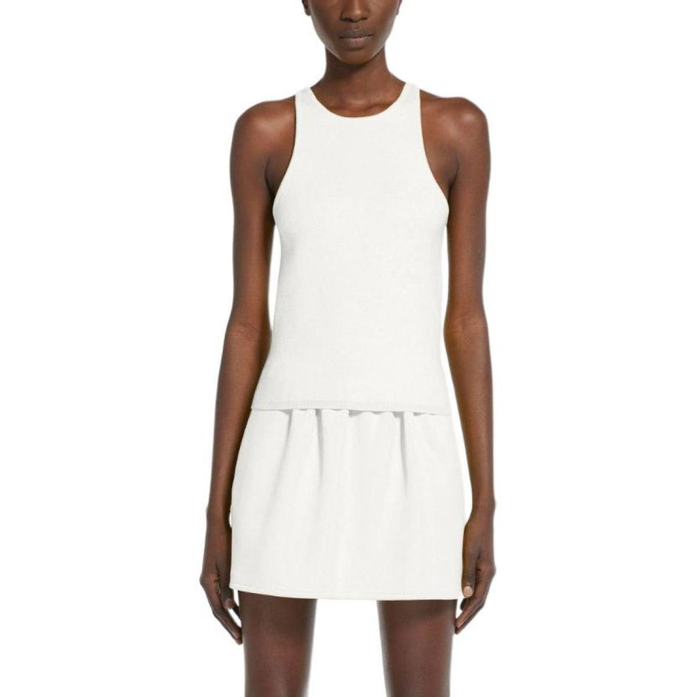 MaxMara Alfeo Halter Neck Top In Vanisé Wool