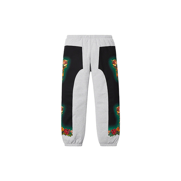 Supreme SS19 x Jean Paul Gaultier Floral Print Sweatpant Grey