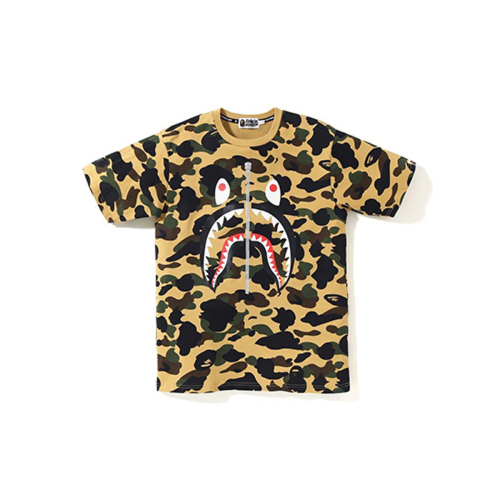 A BATHING APE Bape Camo Shark Tee PONR T