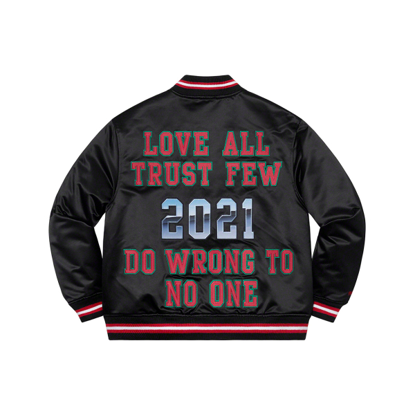 Supreme Week 8 x Mitchell & Ness Satin Varsity Jacket