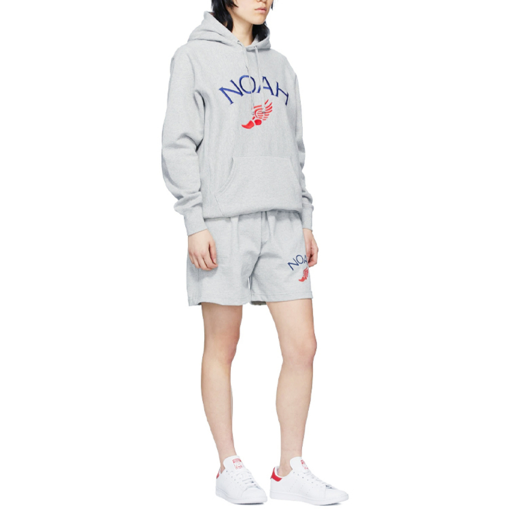 NOAH Winged Foot Embroidered Hoodie Logo