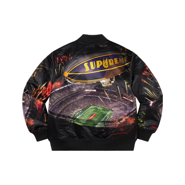 Supreme SS22 Week 15 x Mitchell & Ness Stadium Satin Varsity Jacket