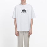Balenciaga White T-shirt with BB logo logo T