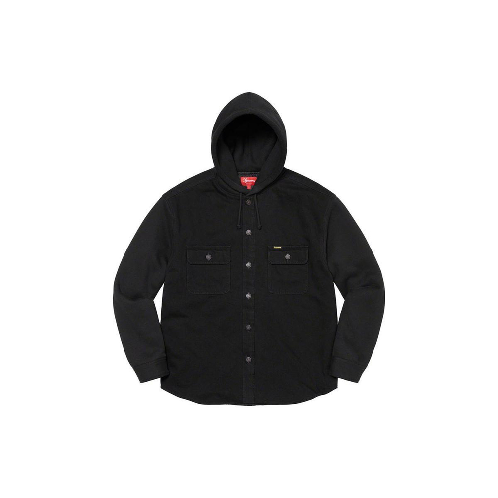 Supreme FW22 Week 12 Fleece Hooded Denim Shirt Logo