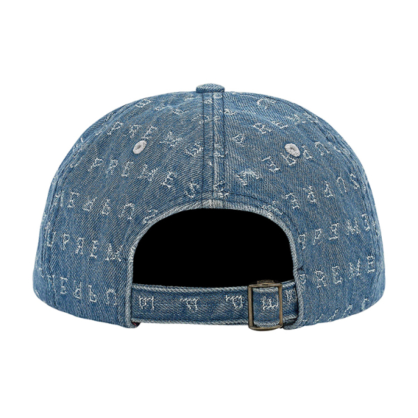 Supreme SS20 Week 8 Jacquard Logos Denim 6-Panel Logo