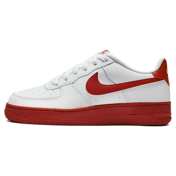 Nike Air Force 1 White Red Sole (GS)