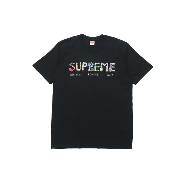Supreme SS18 Rocks Tee Black Logo T