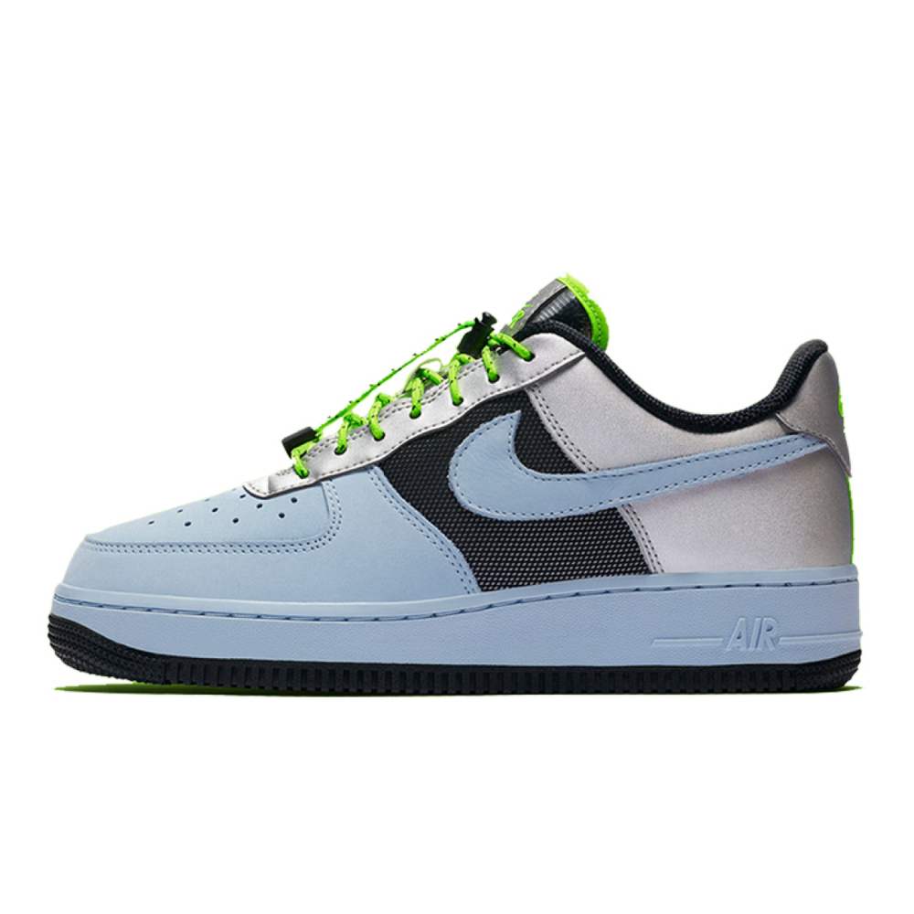 Nike Air Force 1 Baby Blue Volt Black Silver