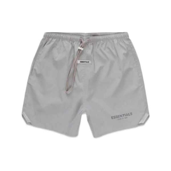 Fear of God Essentials FW20 Volley Shorts Silver Reflective