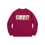 Supreme FW18 x Mike Kelley AhhYouth! Crewneck Sweatshirt Dark Magenta
